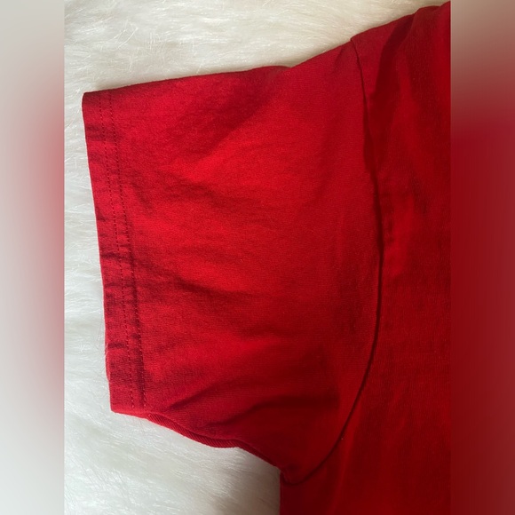 Delta Adult Size L Red White Coca-Cola Logo Short Sleeve Crew Neck T-Shirt - Picture 6 of 7